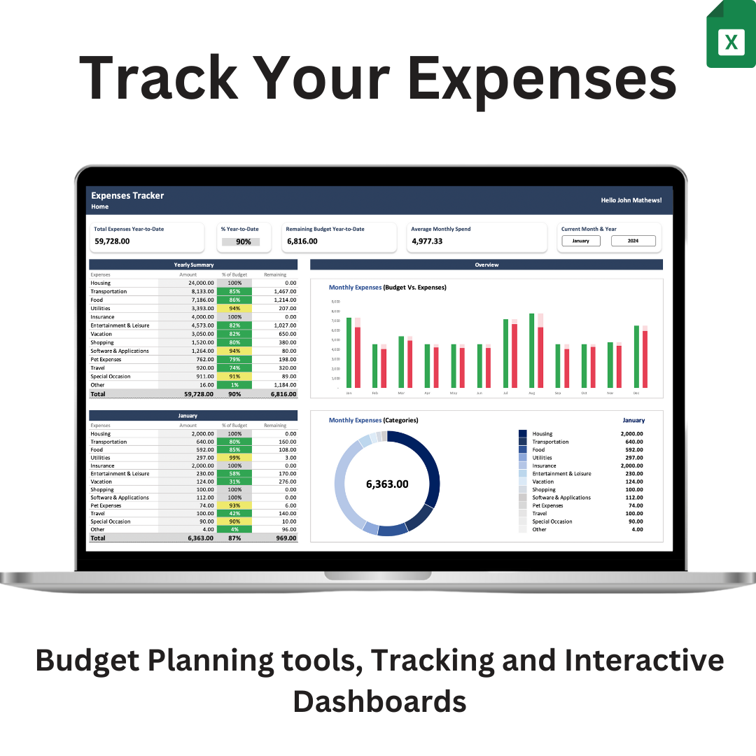 Expense Tracker Excel Template